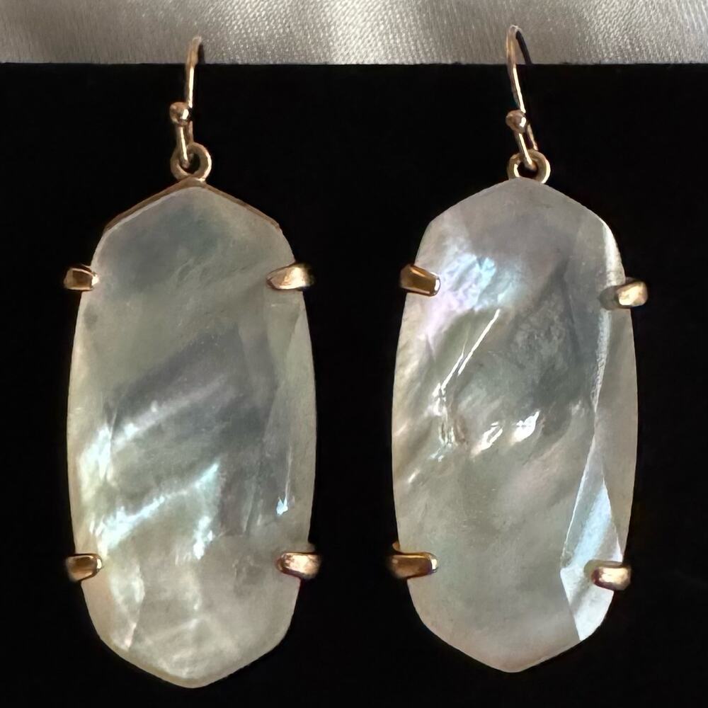 Kendra Scott Esme Mother of Pearl Rose Gold Drop Earrings